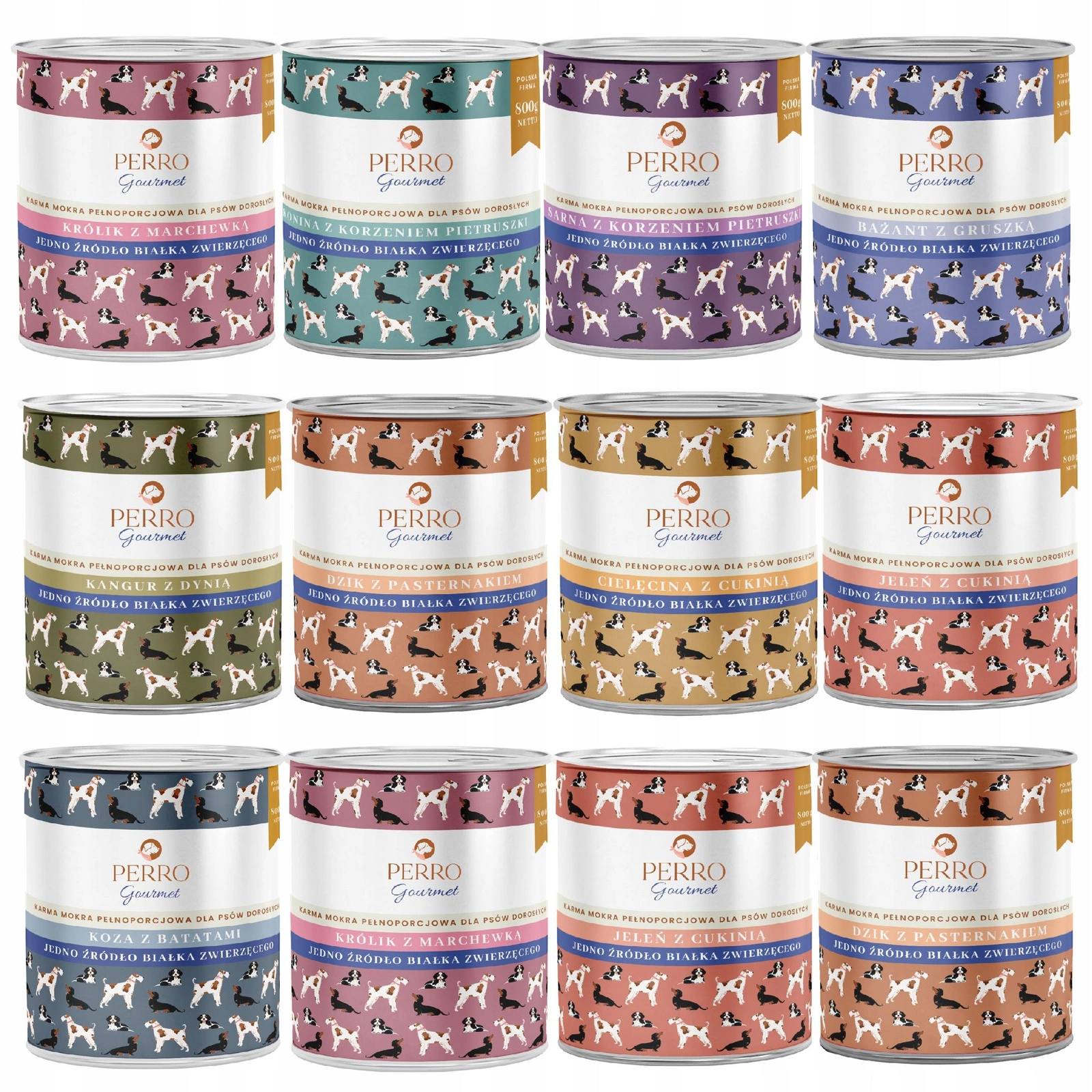 Perro Gourmet mix smaków adult 800 g × 12
