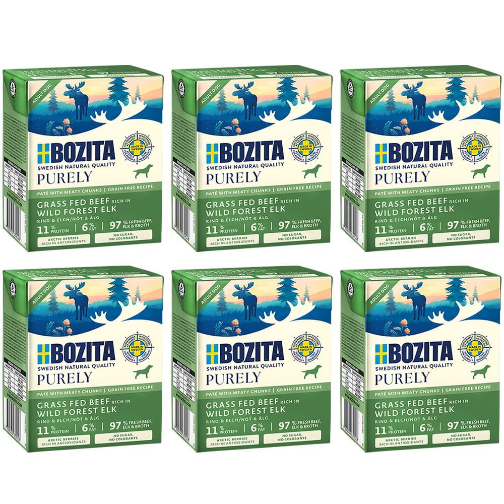 Bozita Purely wołowina, łoś 370 g × 6