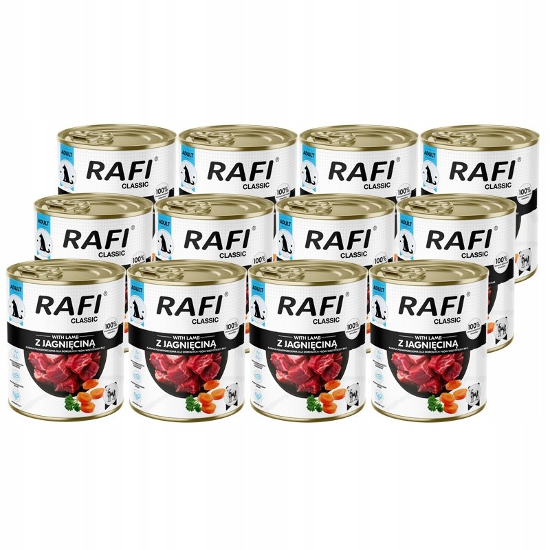 Rafi Classic jagnięcina adult 800 g × 12