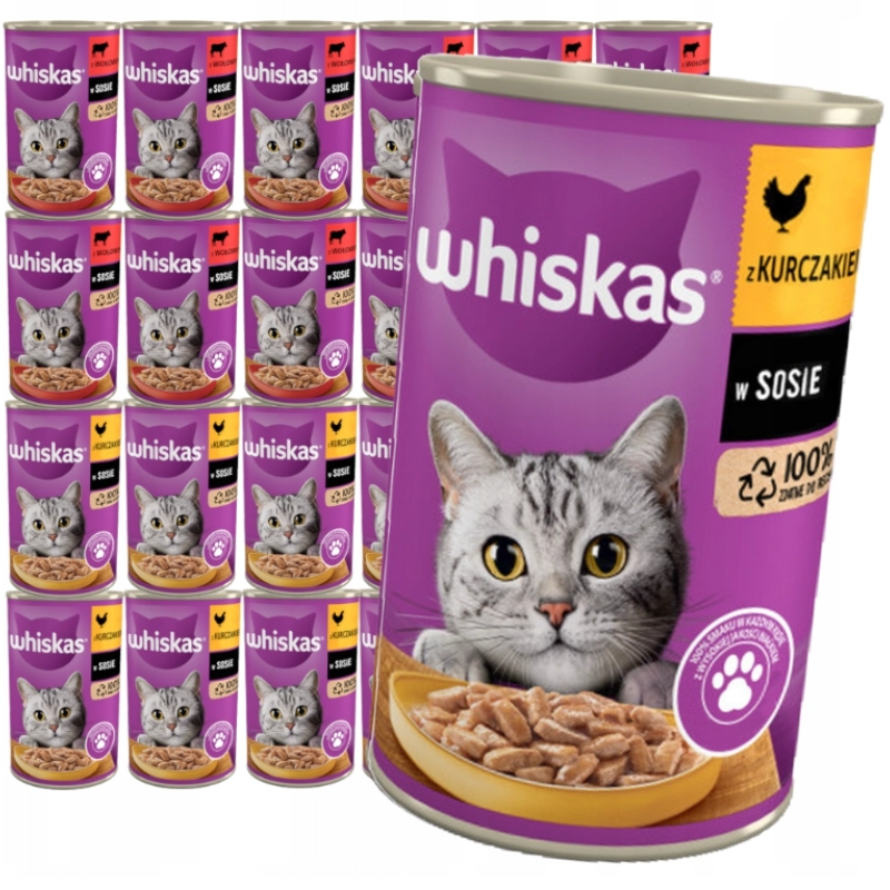 Whiskas mix smaków w sosie adult 400 g × 24