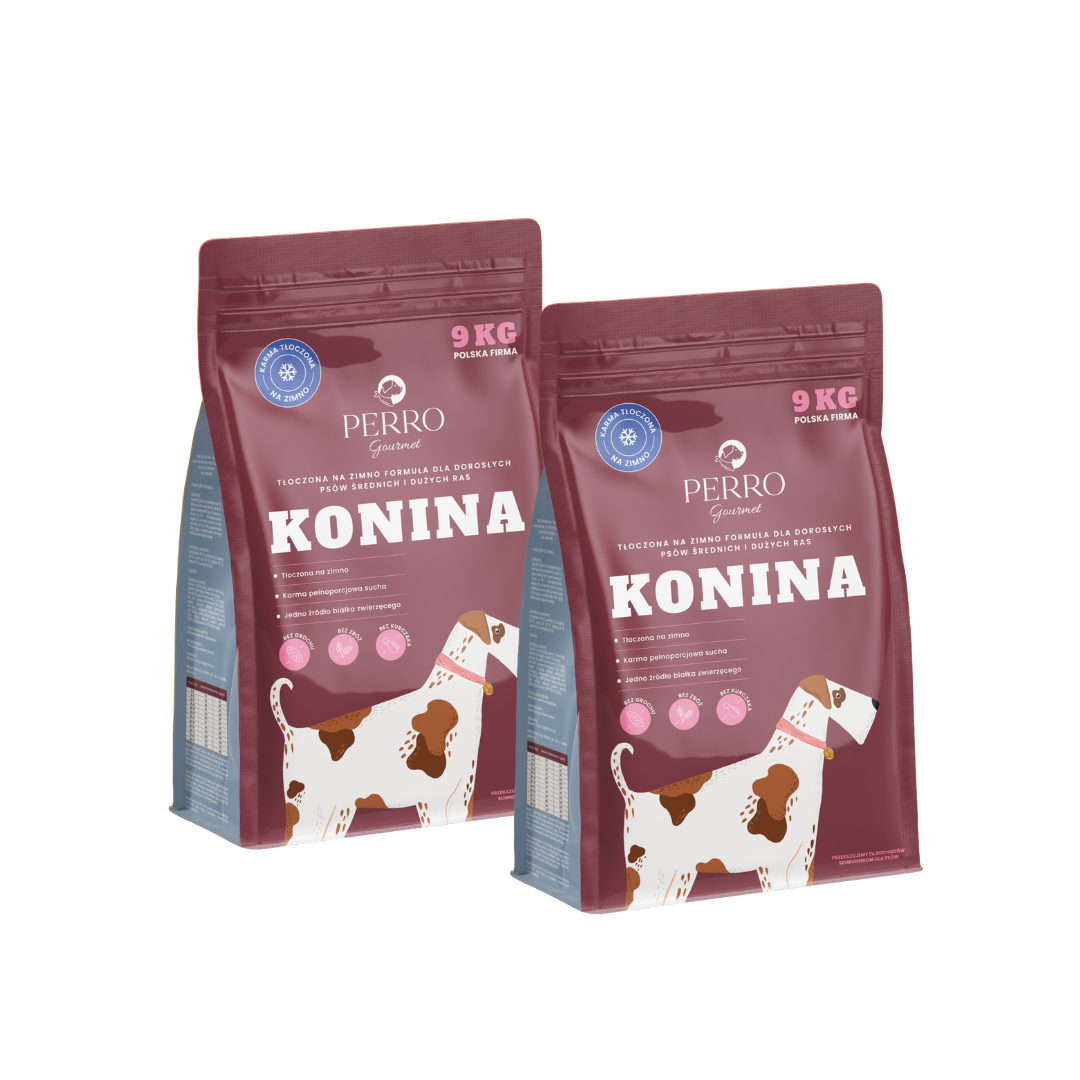 Perro Gourmet konina adult średnie i duże rasy 9 kg × 2