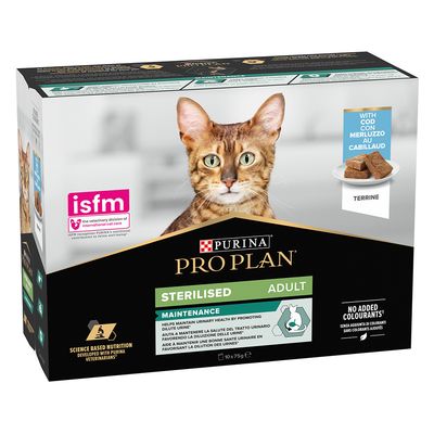 Purina Pro Plan Sterilised dorsz w sosie adult 75 g × 10