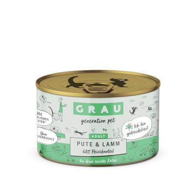GRAU indyk, jagnięcina adult 200 g × 6
