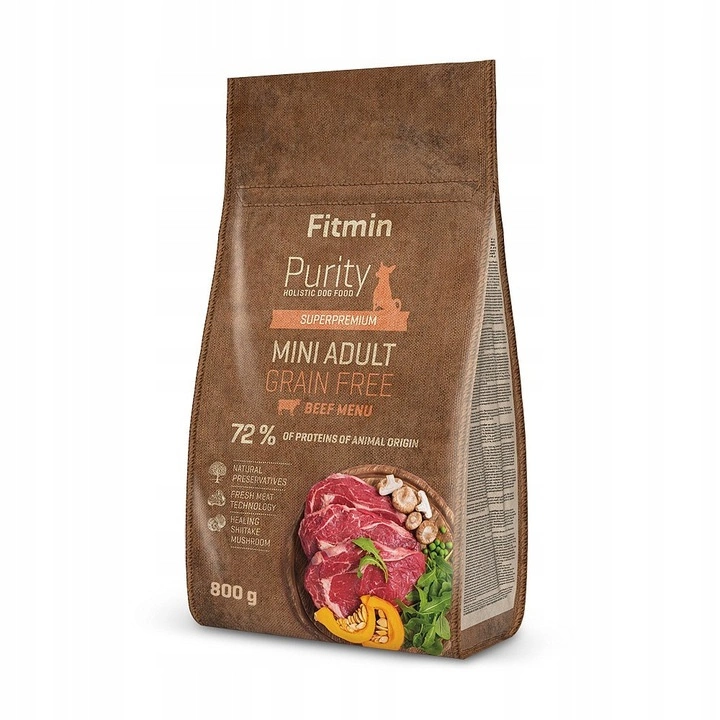 Fitmin Purity Grain Free wołowina adult małe rasy 800 g