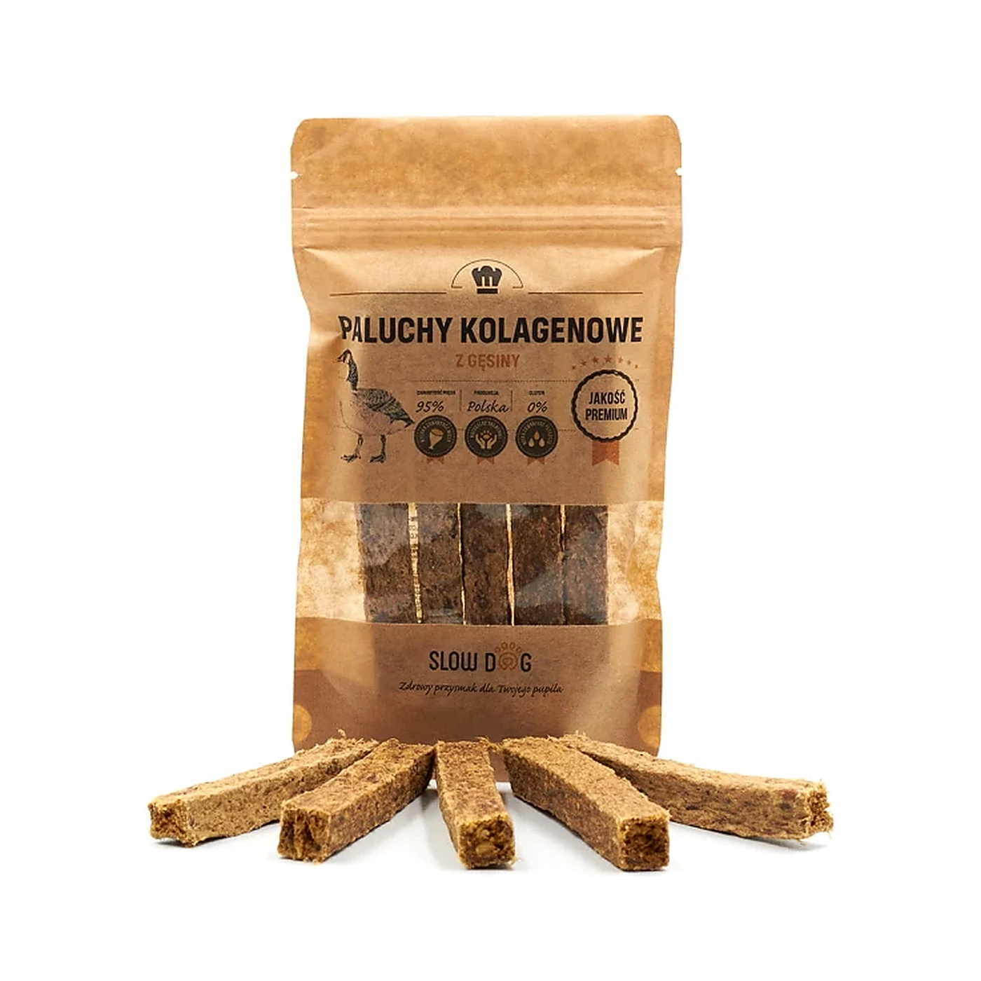 Slow Dog paluchy kolagenowe z gęsiny 100 g