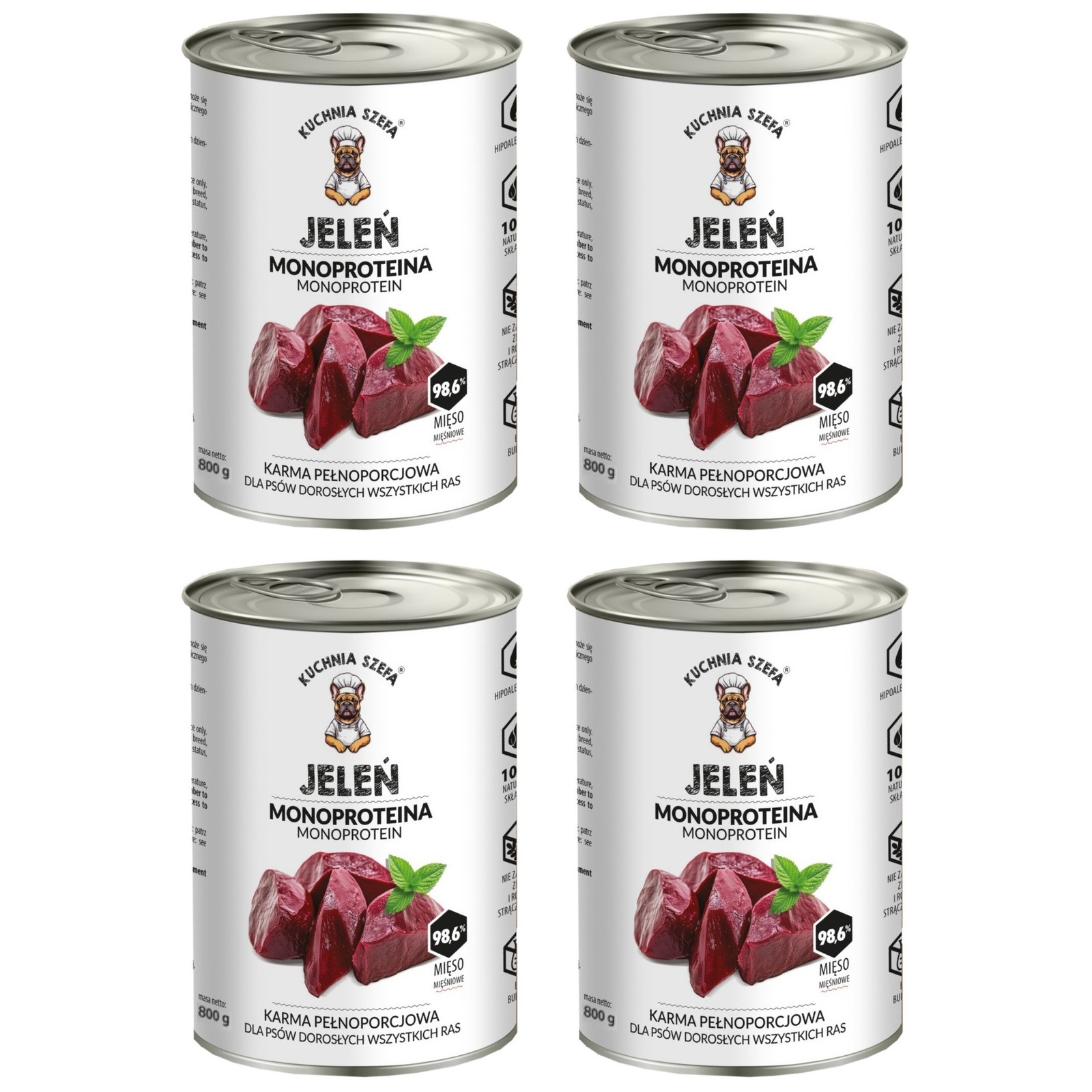 Kuchnia Szefa jeleń 800 g × 4
