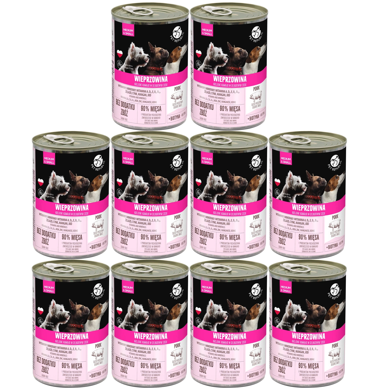 Pet Republic wieprzowina adult 400 g × 10
