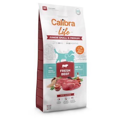 Calibra Life wołowina junior małe i średnie rasy 12 kg