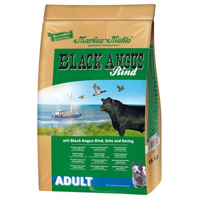 Markus Mühle Black Angus kaczka, wołowina, śledź adult 15 kg