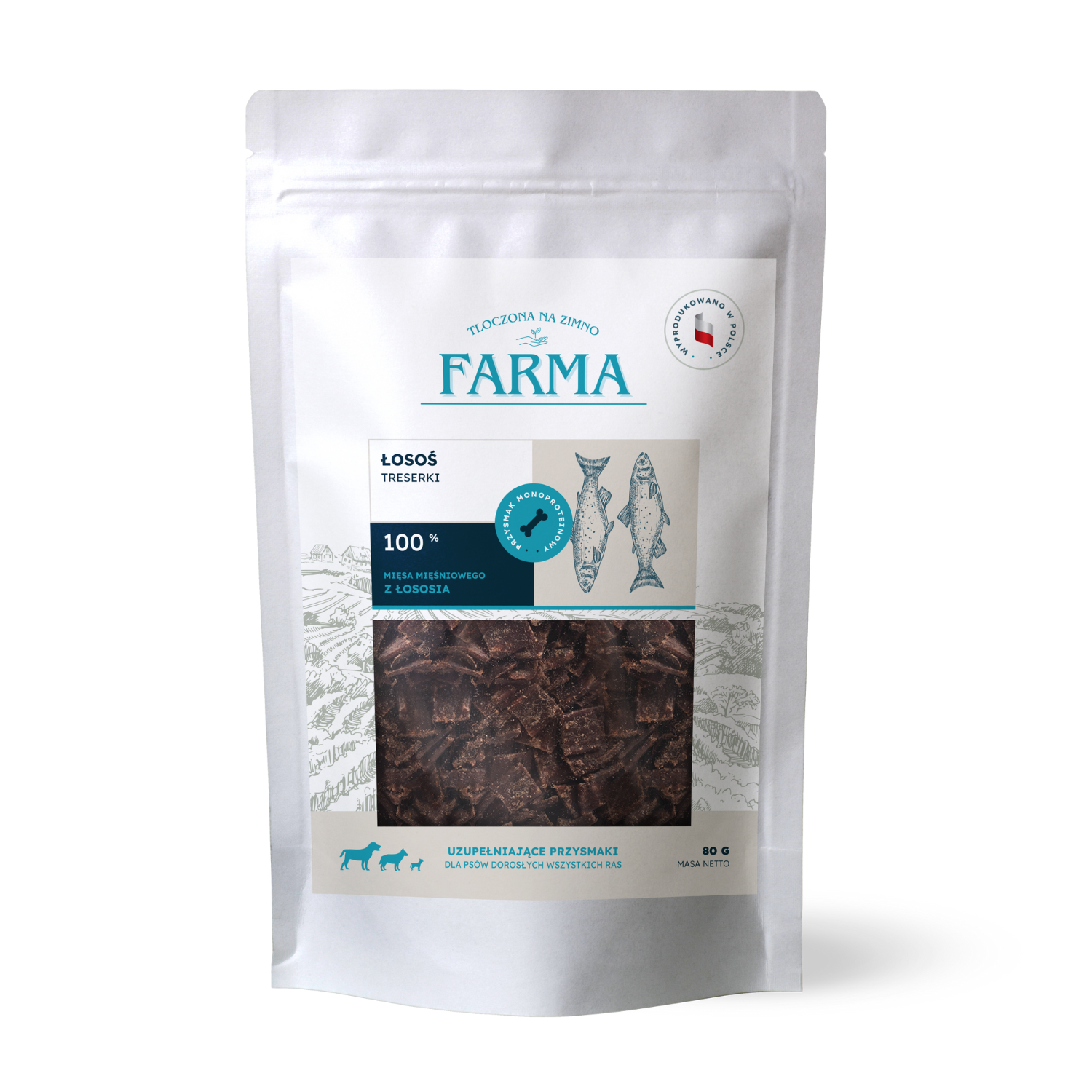 Farma Trenerki łosoś adult 80 g