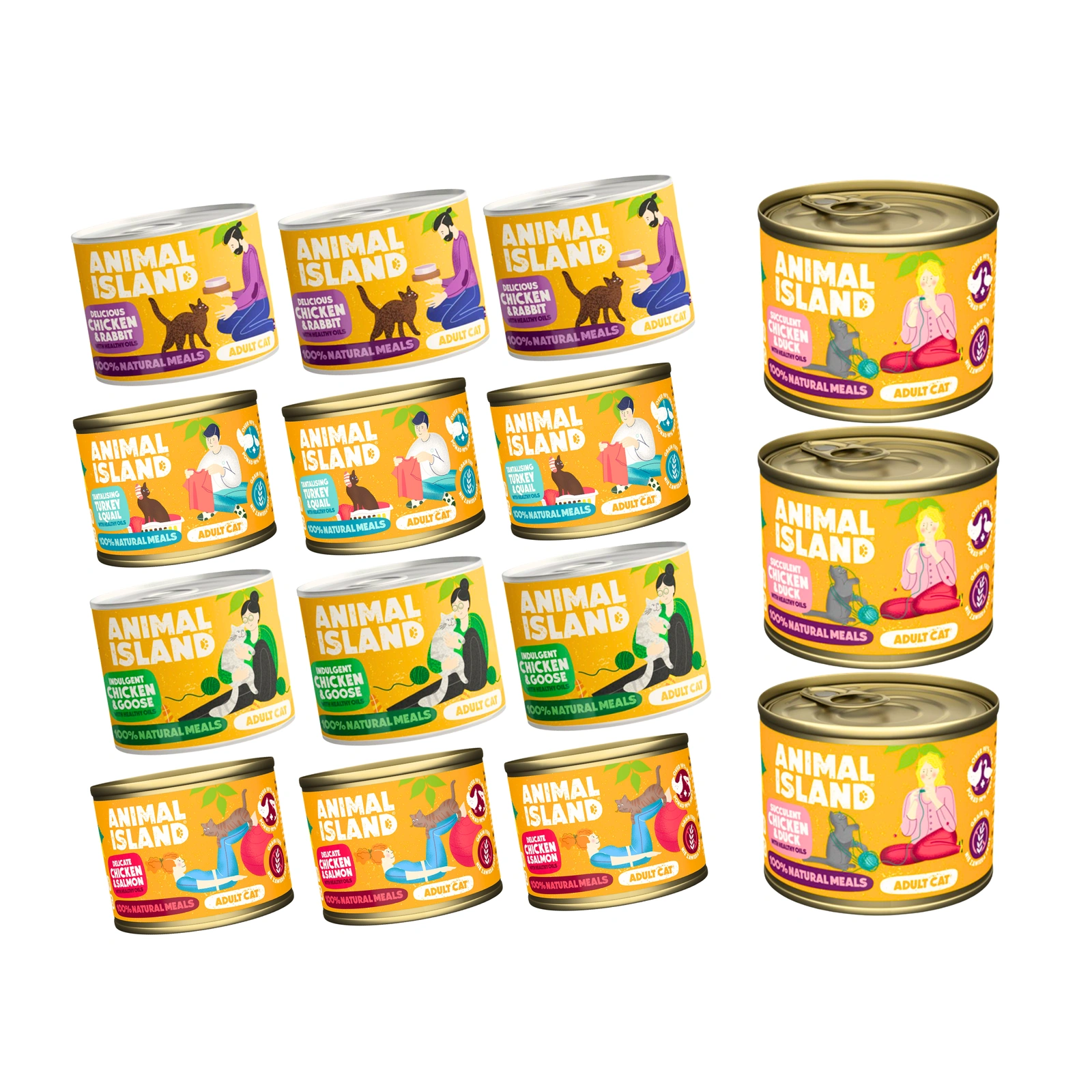 Animal Island mix smaków adult 200 g × 15