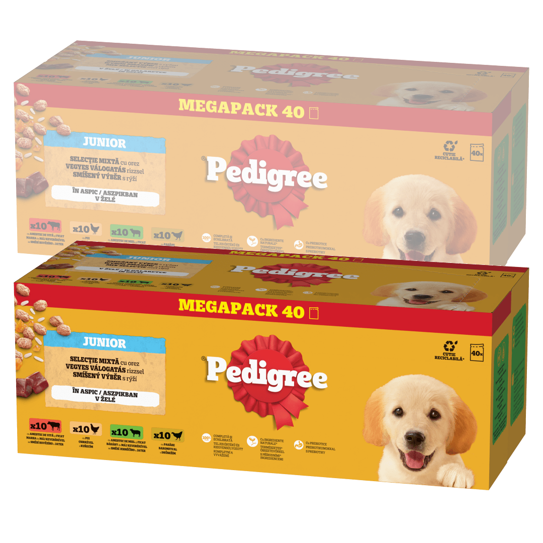 Pedigree jagnięcina, kurczak, wołowina junior 100 g × 80