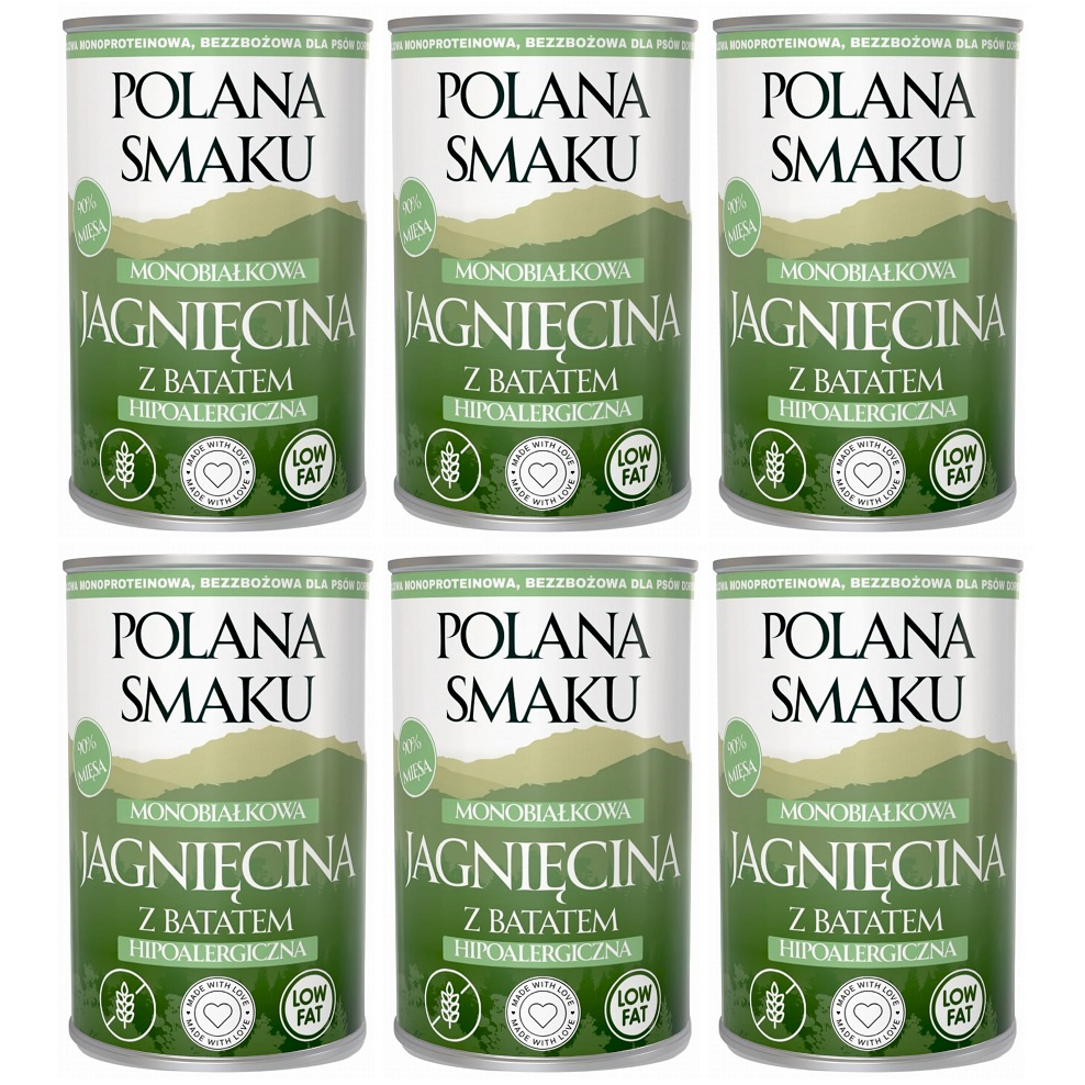 Polana Smaku jagnięcina z batatem adult 400 g × 6