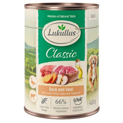 Lukullus Natural cielęcina, kaczka 400 g × 6