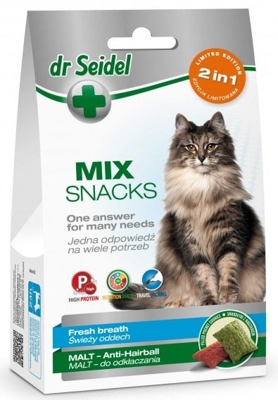 Dr Seidel Mix Snacks Dental Hairball mix smaków 60 g