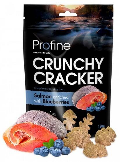 Profine Crunchy Cracker łosoś z jagodami 150 g
