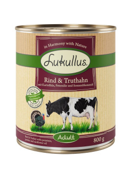 Lukullus Natural indyk, wołowina 800 g
