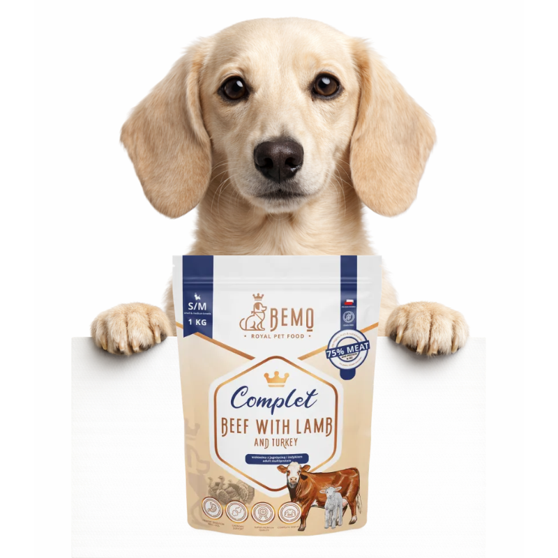 Bemo Complet indyk, jagnięcina, wołowina adult średnie rasy, duże rasy 1 kg