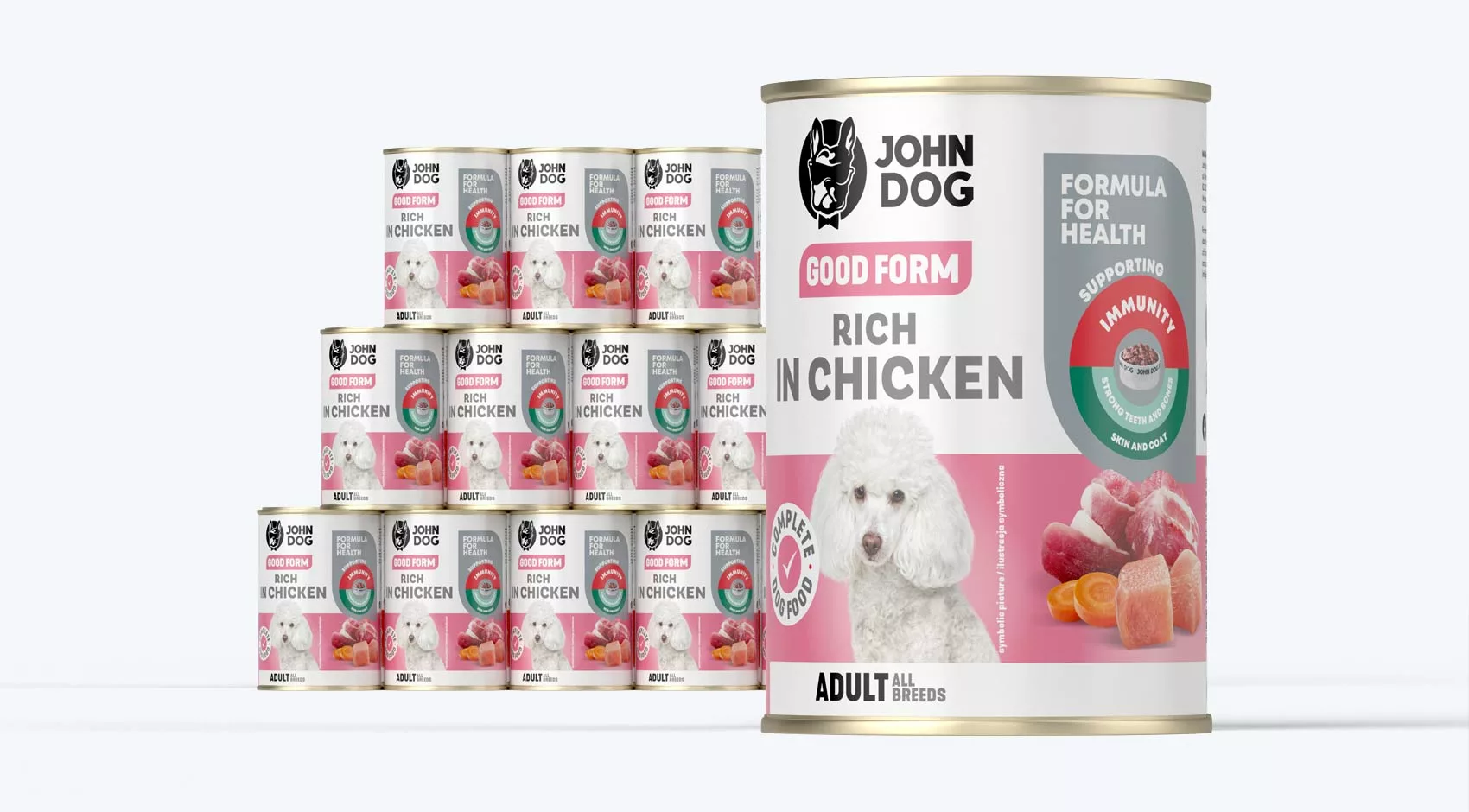 John Dog Good Form kurczak 400 g × 12