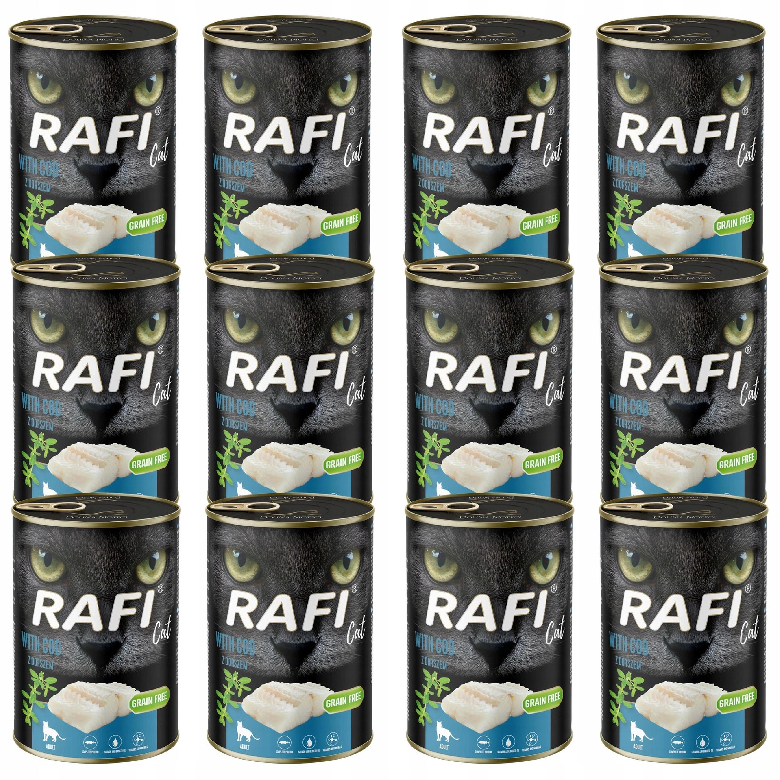 Rafi Cat dorsz kawałki adult 400 g × 12