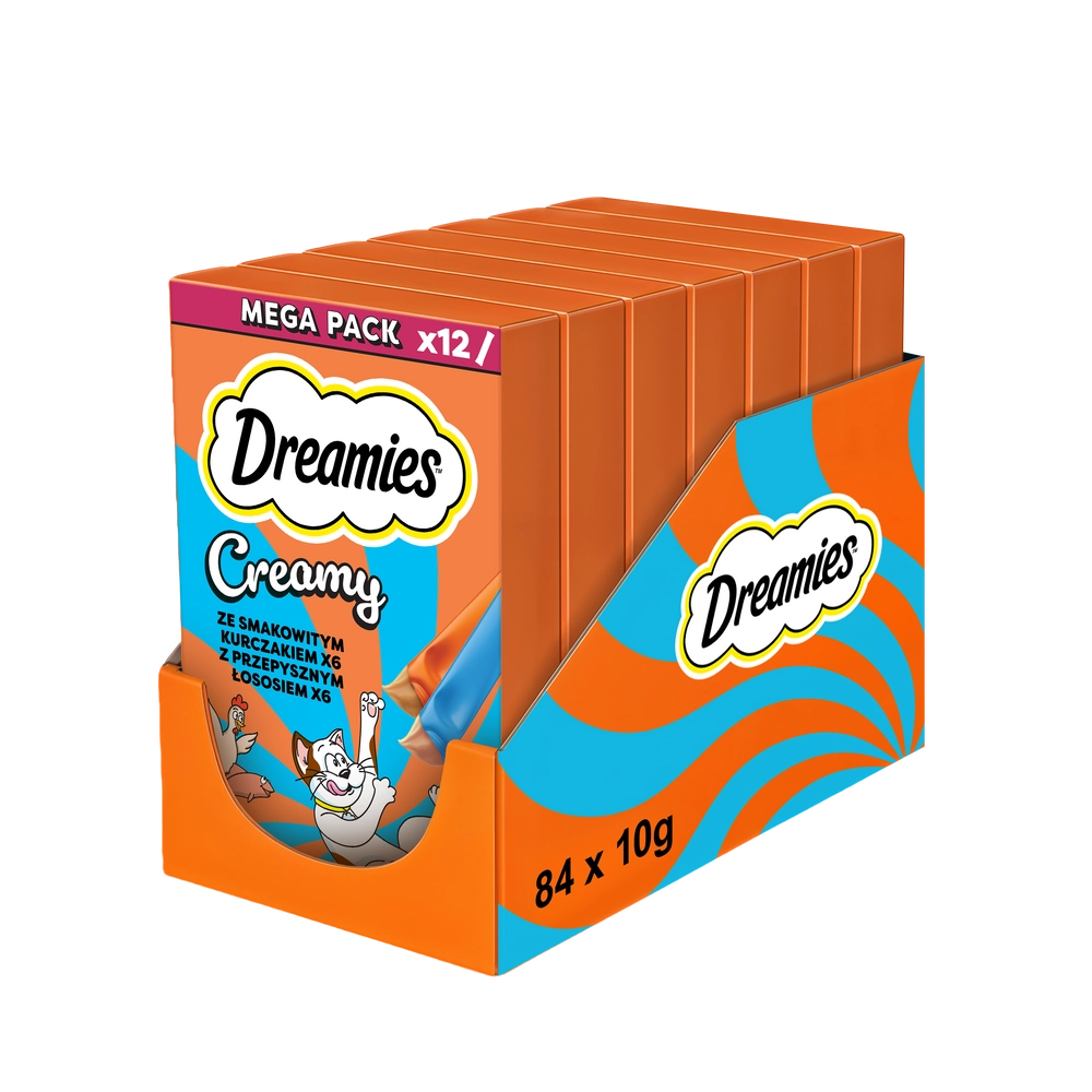 Dreamies Creamy mix smaków 10 g × 84