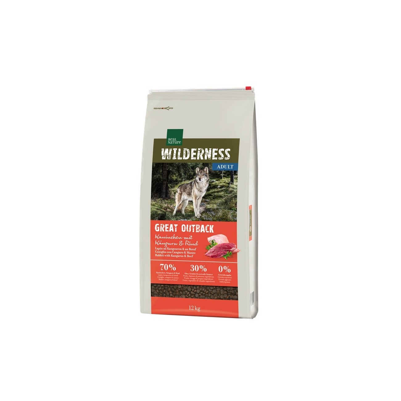 REAL NATURE Wilderness królik, kangur, wołowina adult 12 kg