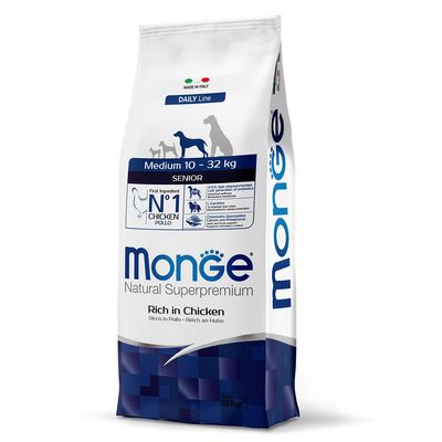 Monge Natural Superpremium kurczak senior średnie rasy 12 kg