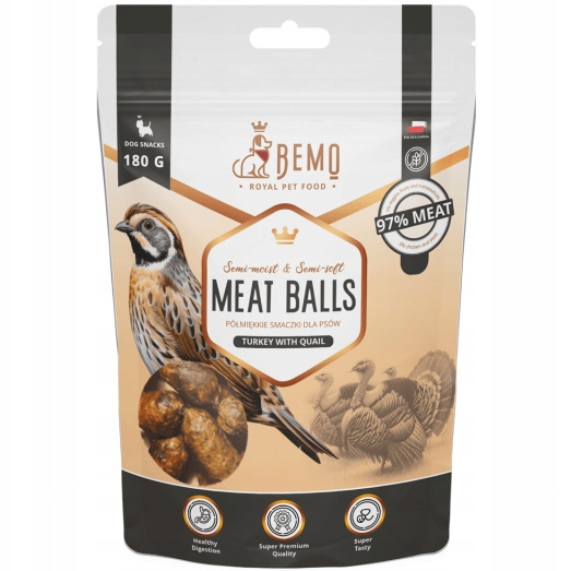 Bemo Meat Balls indyk, przepiórka 180 g