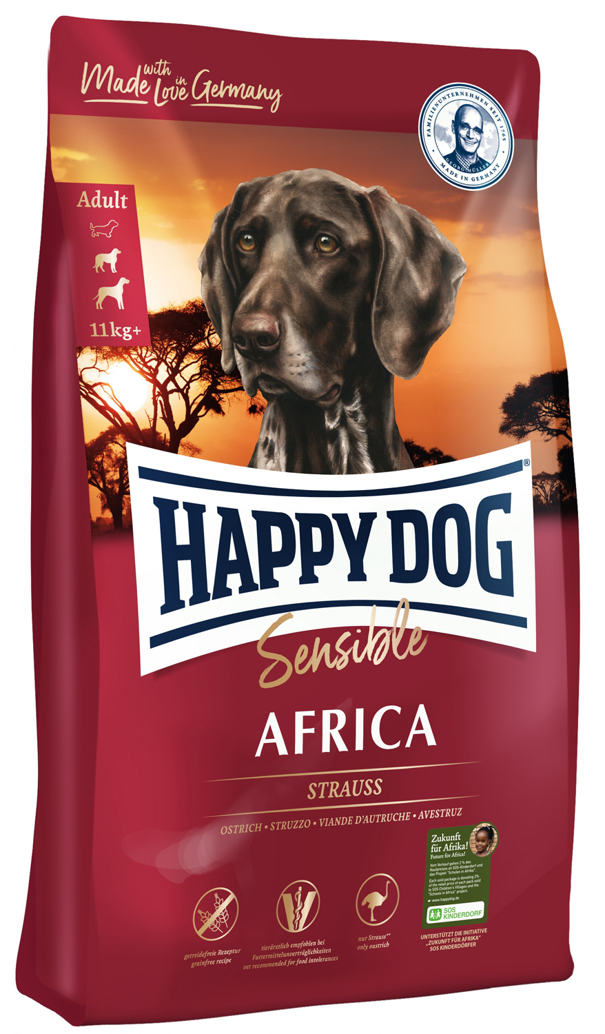 Happy Dog Supreme Africa struś adult 1 kg