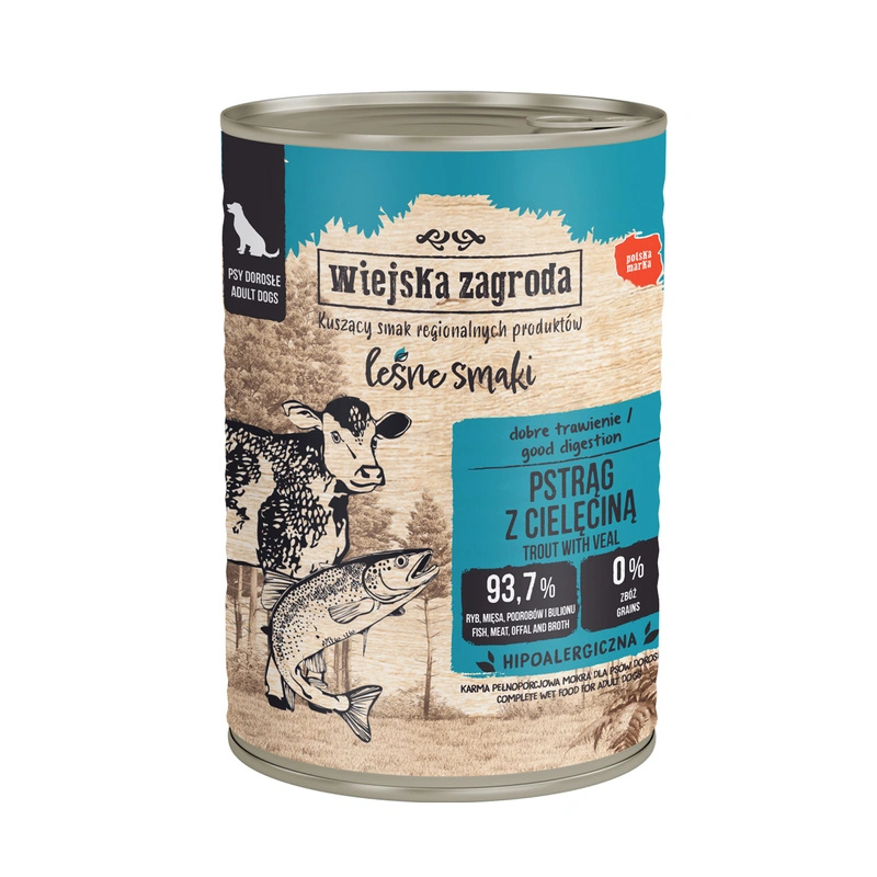 Wiejska Zagroda cielęcina, pstrąg adult 400 g