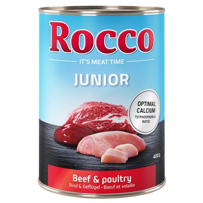 Rocco drób, wołowina junior 400 g × 6