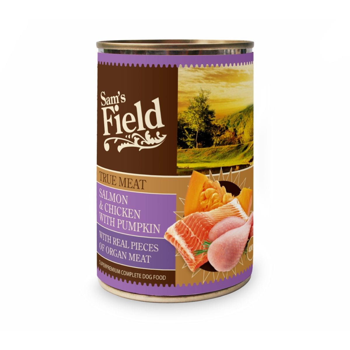 Sam's Field kurczak, łosoś adult 400 g
