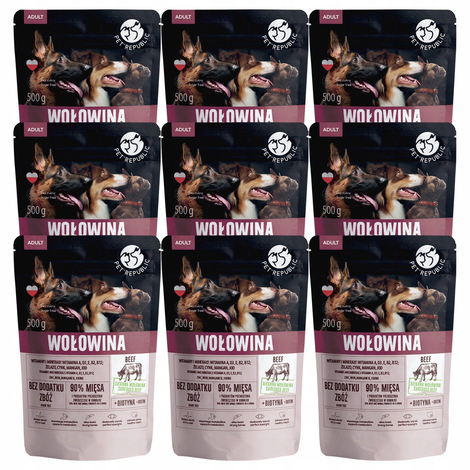 Pet Republic wołowina 500 g × 9