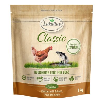 Lukullus Classic kurczak, łosoś 1 kg