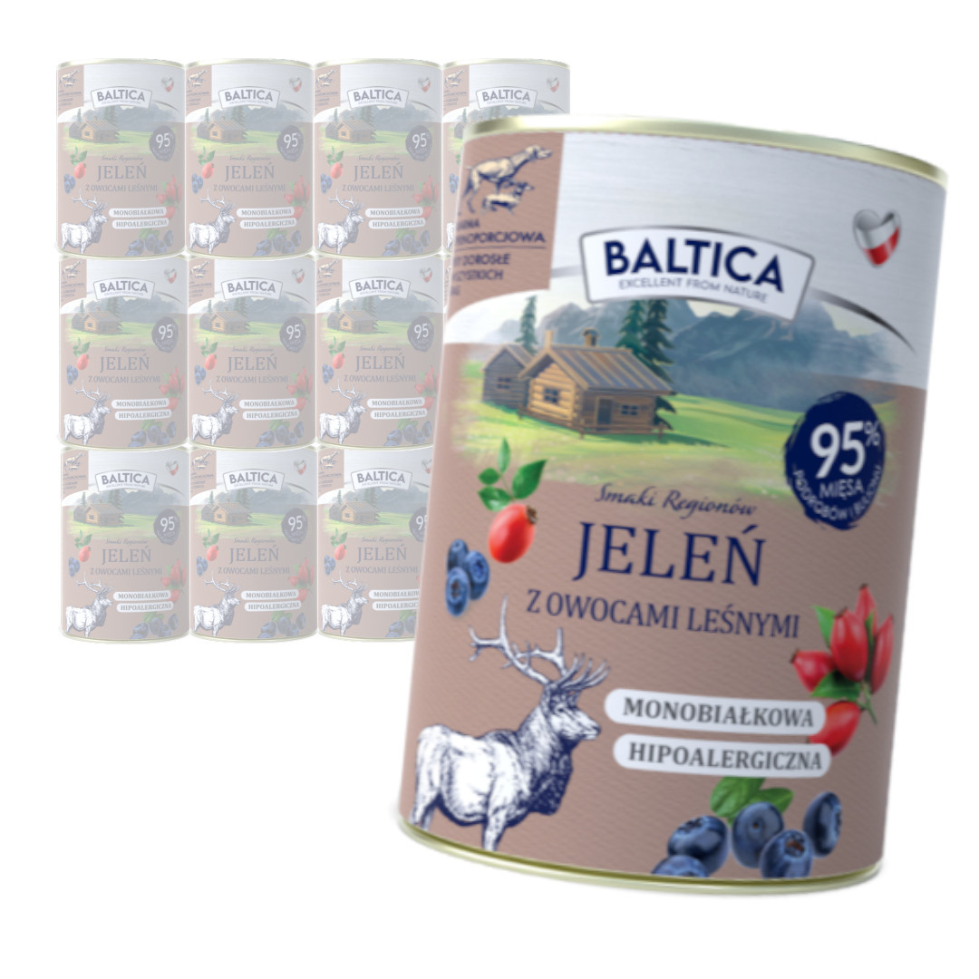 Baltica Smaki Regionów jeleń adult 400 g × 12