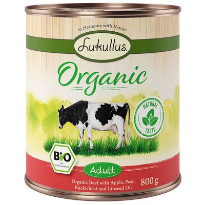 Lukullus Organic wołowina adult 800 g × 6