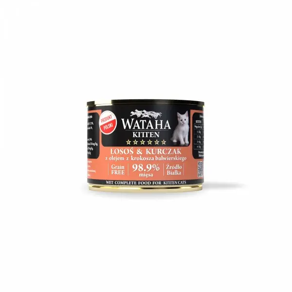 Wataha Hunt kurczak, łosoś pasztet kitten 200 g