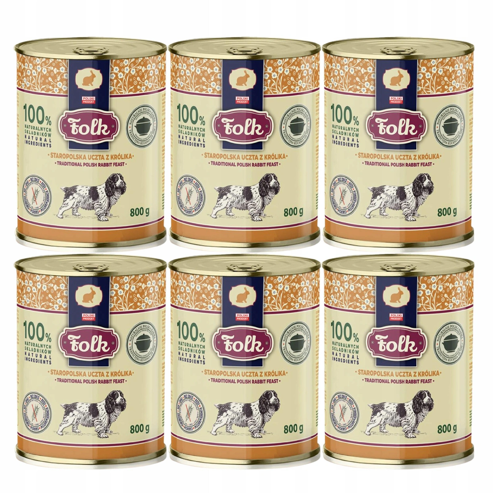 Folk Staropolska Uczta królik adult 800 g × 6