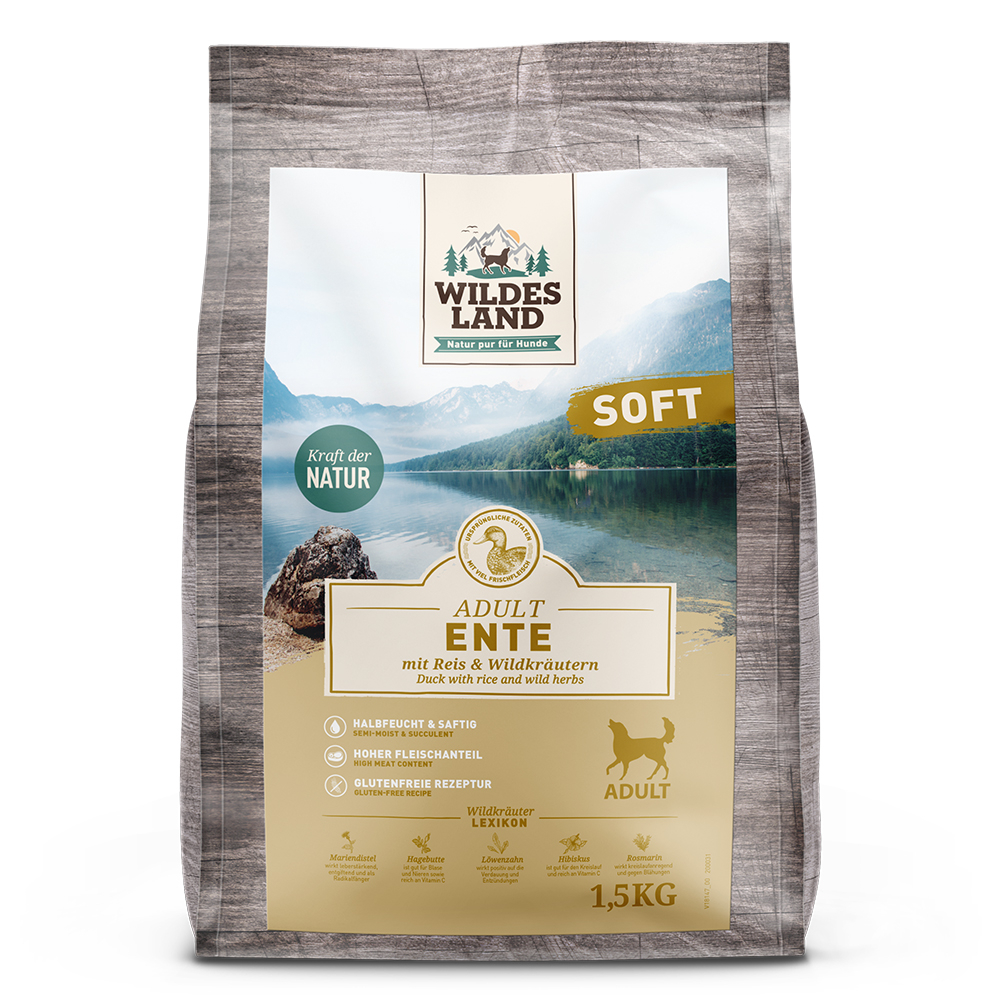 Wildes Land Soft kaczka adult małe rasy 1,5 kg