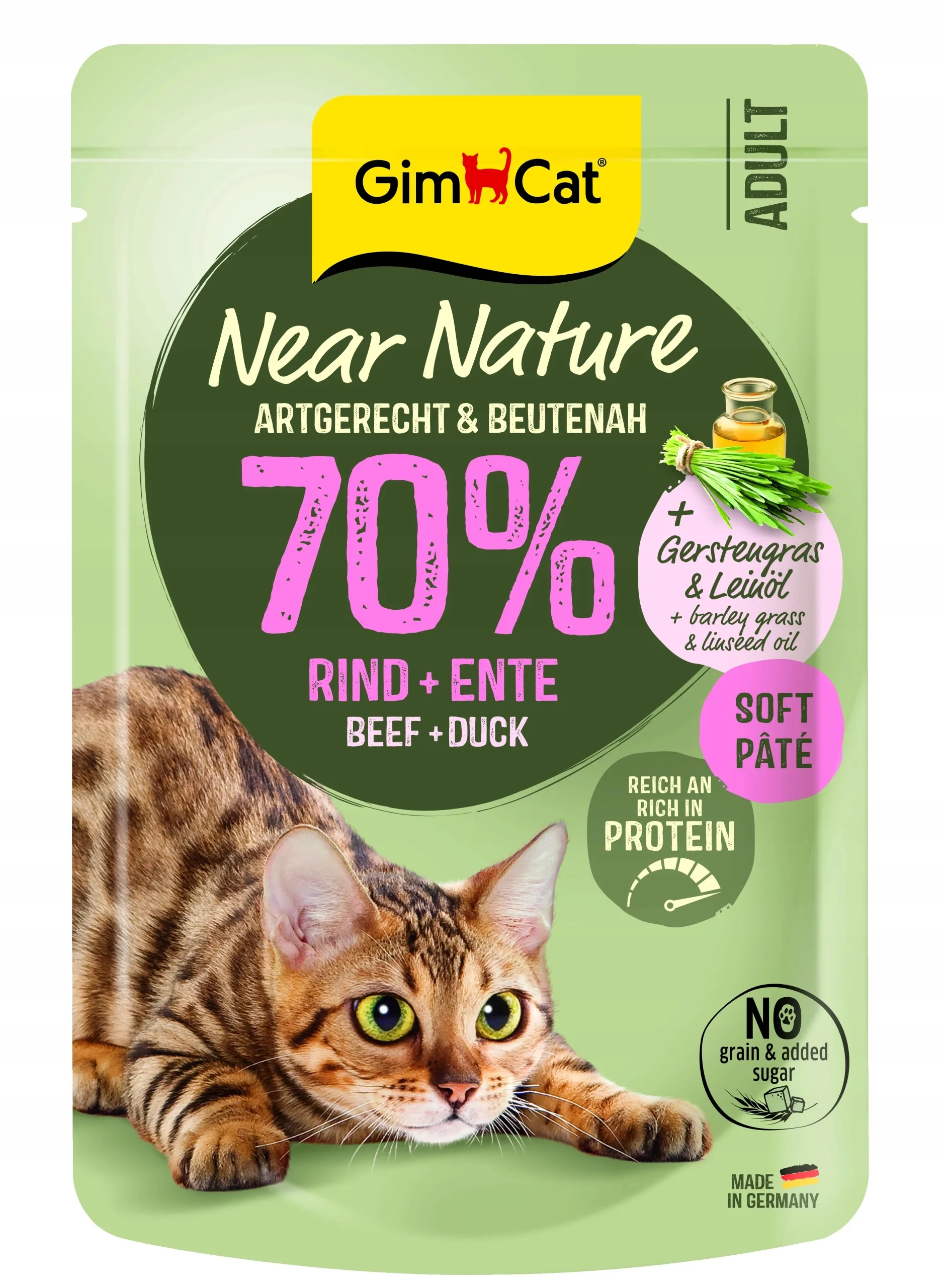 GimCat Near Nature wołowina, kaczka w pasztet adult 85 g