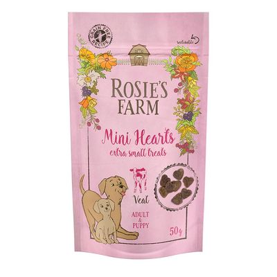 Rosie's Farm Mini Hearts cielęcina 50 g × 3