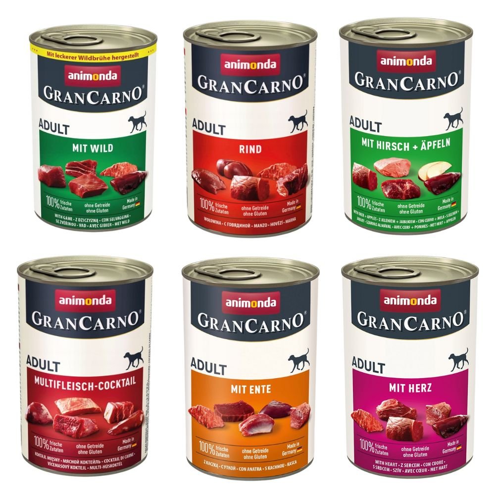 Animonda GranCarno dziczyzna, jeleń, kaczka, wołowina adult 400 g × 6