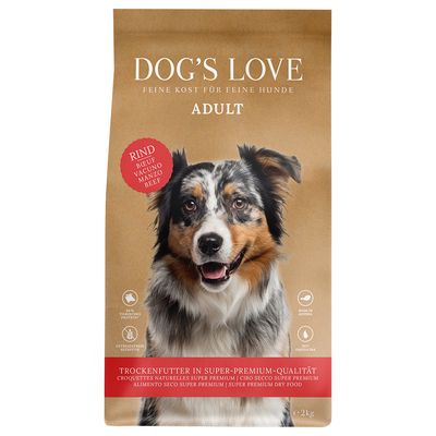 Dog's Love wołowina z batatem, burakiem adult 2 kg