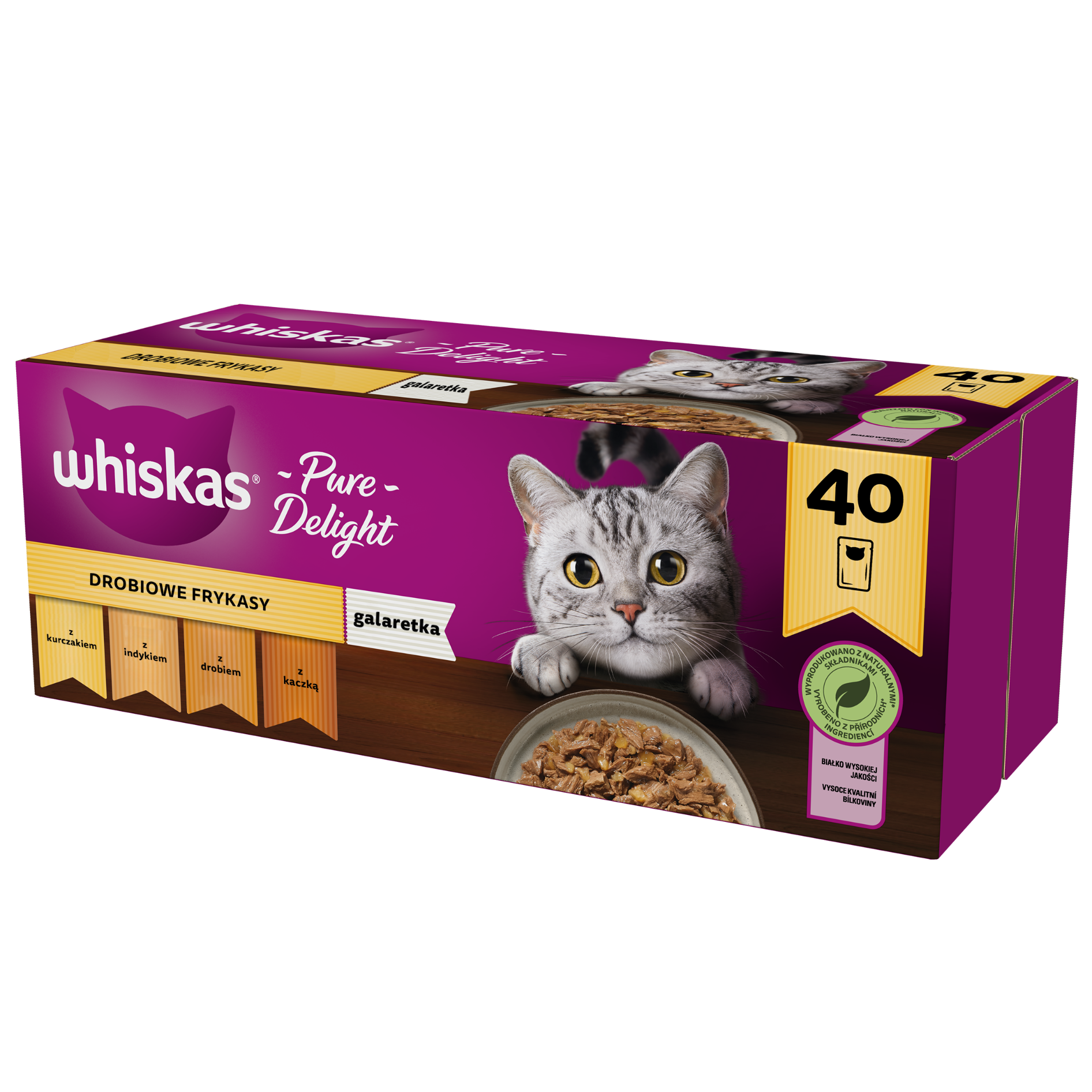 Whiskas Pure Delight mix smaków w galaretce adult 85 g × 40