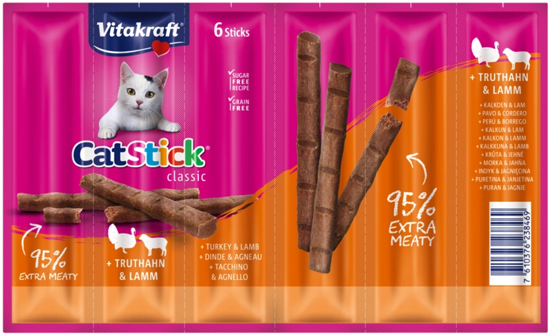Vitakraft Cat Stick indyk, jagnięcina adult