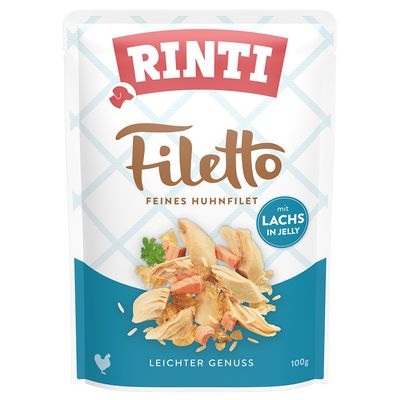 Rinti Filetto kurczak, łosoś 100 g × 24