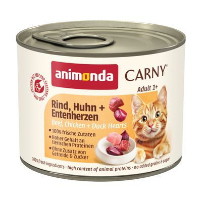 Animonda Carny Sensitive wołowina, kurczak, kaczka adult 200 g × 6