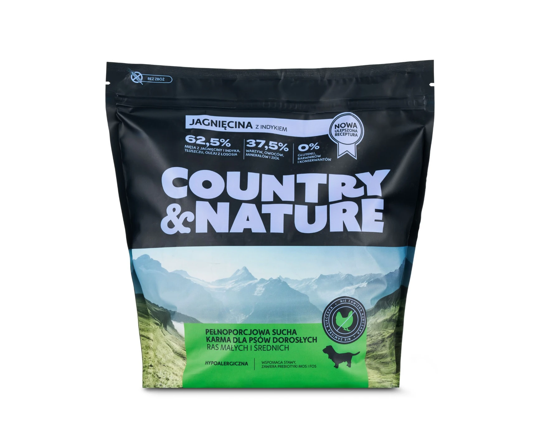 Country & Nature jagnięcina, indyk adult 2 kg