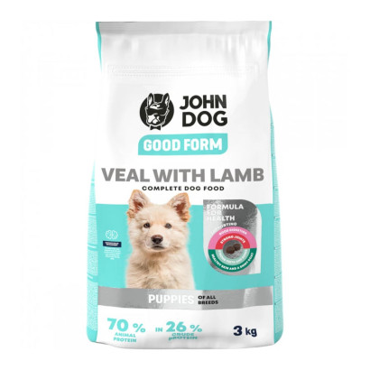John Dog Good Form cielęcina, jagnięcina puppy 3 kg