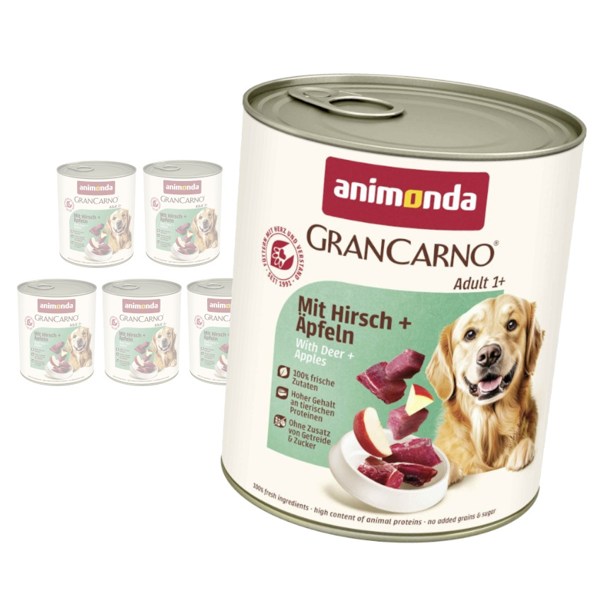 Animonda GranCarno jeleń z jabłkiem adult 800 g × 6